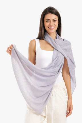 Textured Ribbed Cotton Scarf