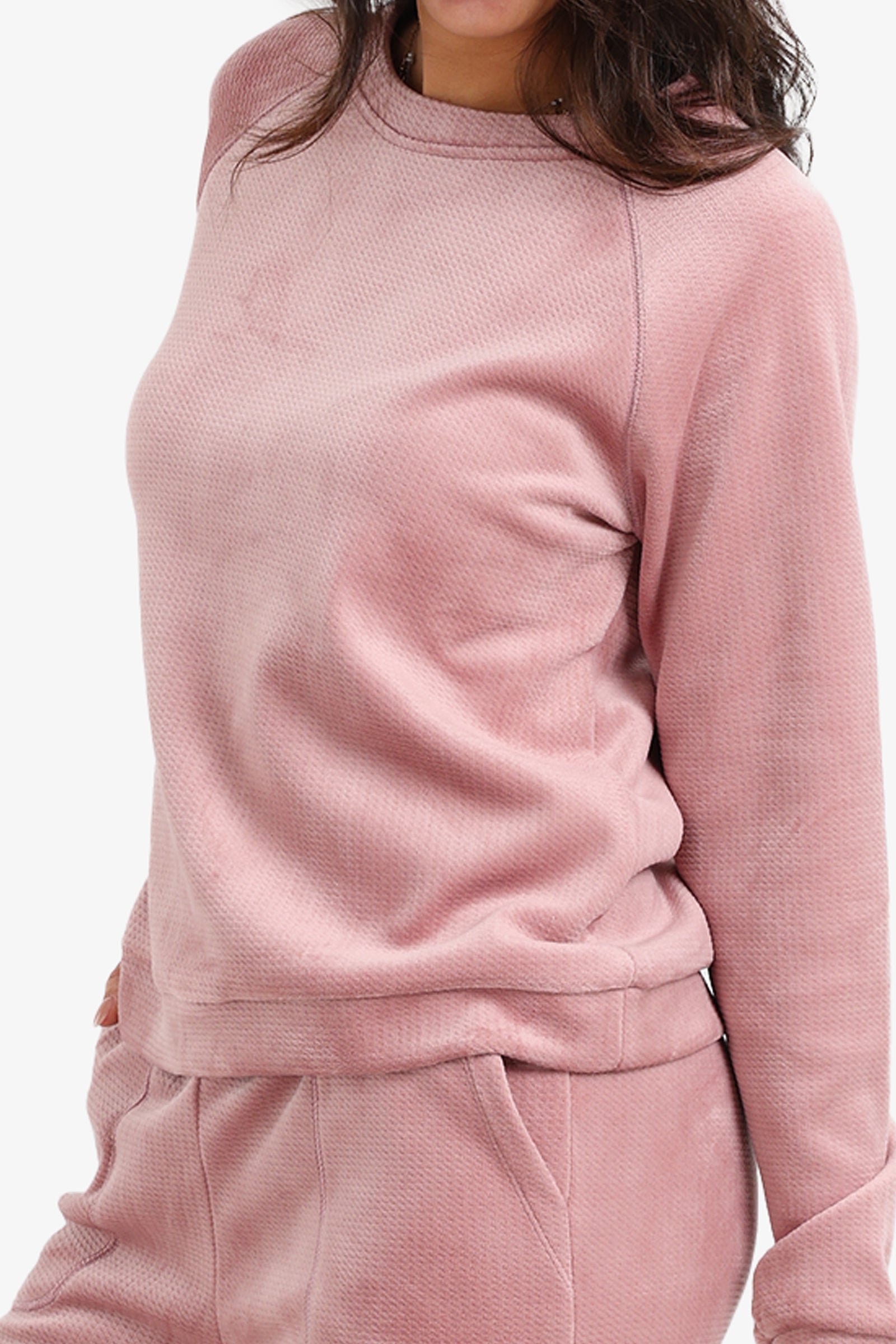 طقم بيجامة بنقشة بارزة