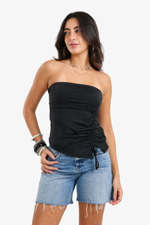 Side-Ruched Sleeveless Top