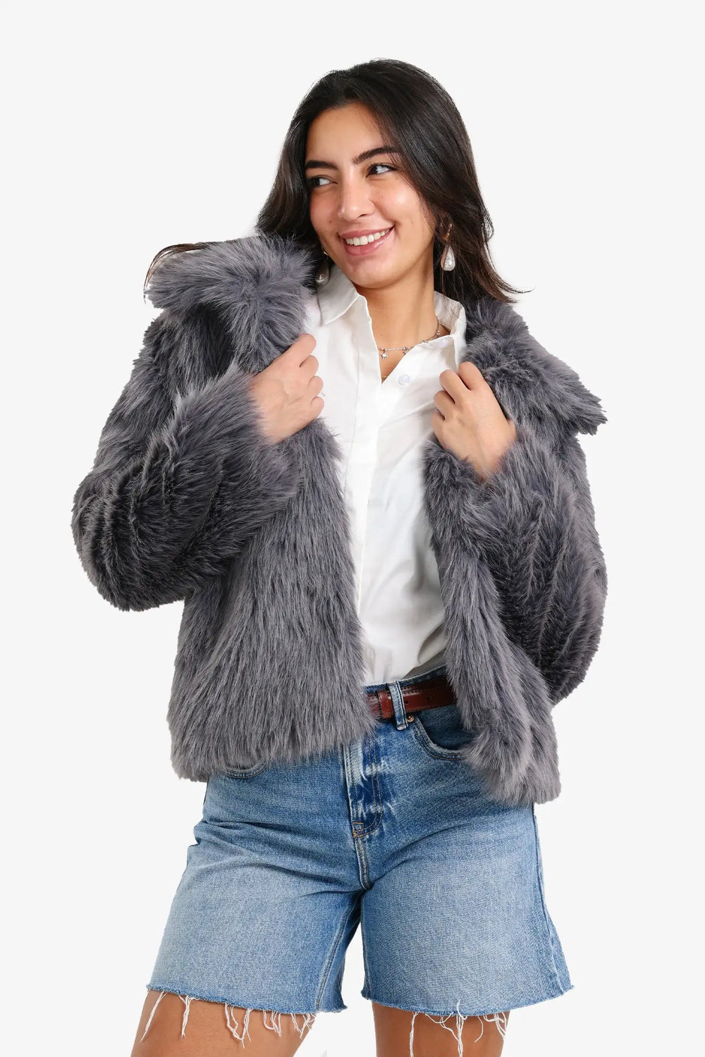 Sherpa Open Neckline Coat