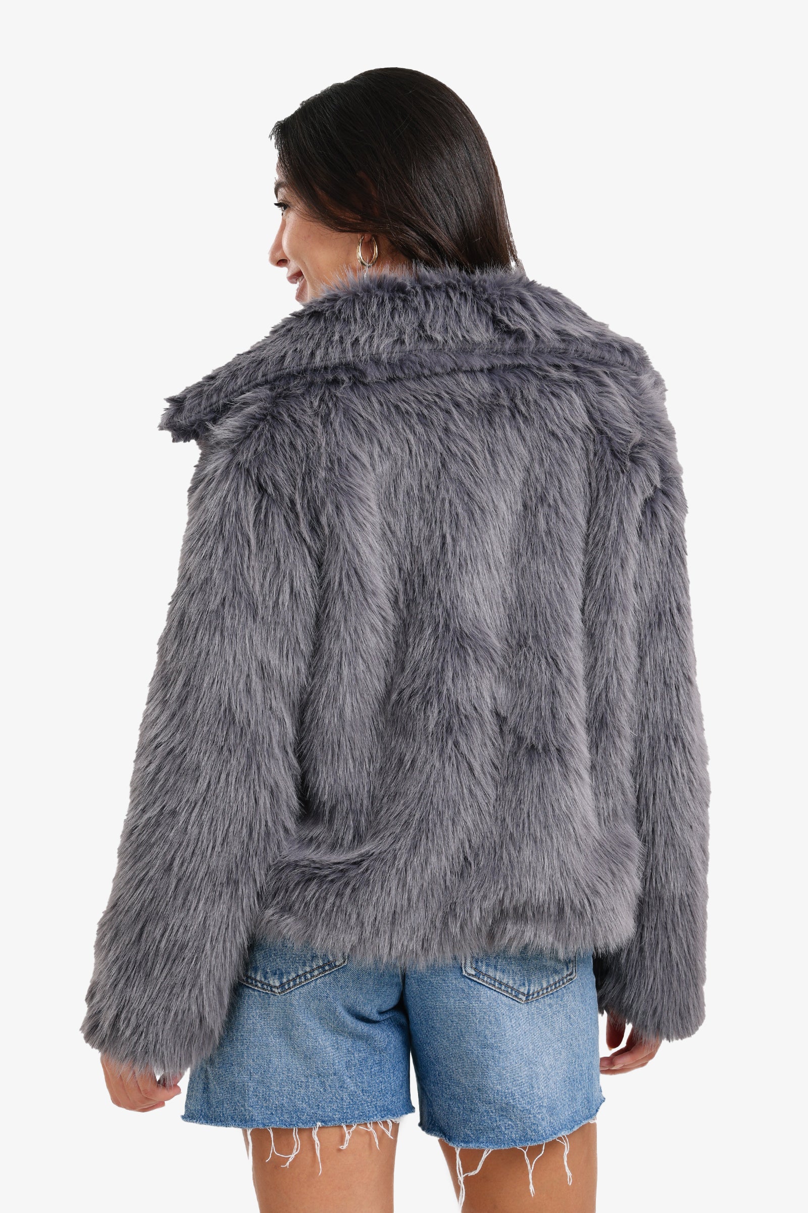 Sherpa Open Neckline Coat