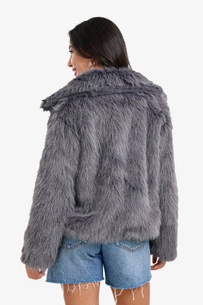 Sherpa Open Neckline Coat