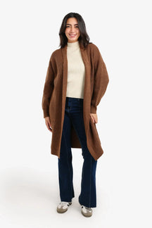 Relaxed Knee-Length Cardigan