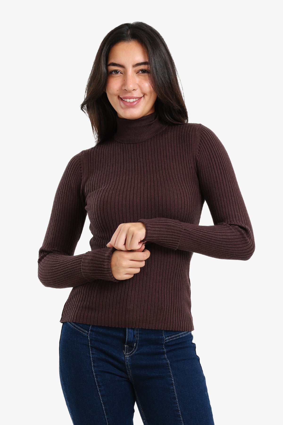 Ribbed Turtleneck Pullover
