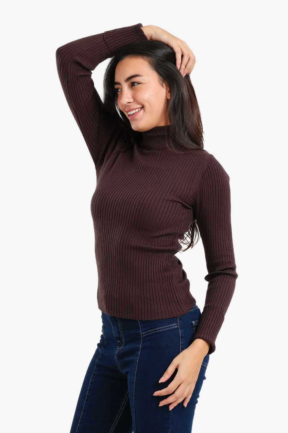 Ribbed Turtleneck Pullover