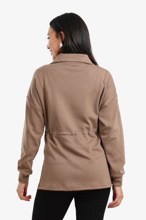 Half Zip-Up Lounge Sweatshirt