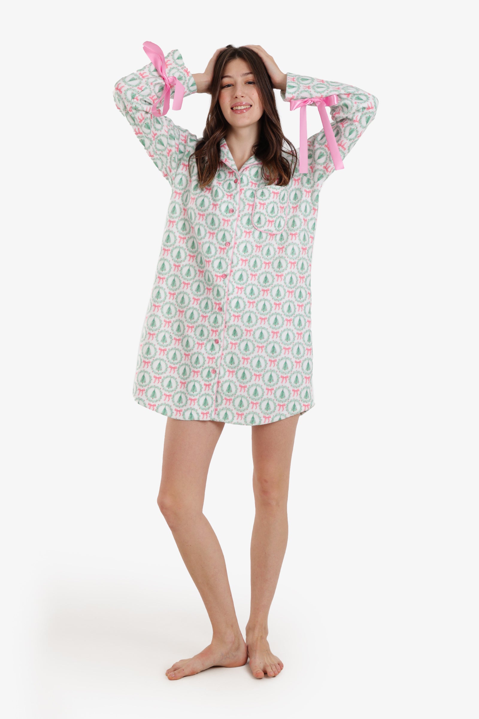 Bow-Sleeve Night Shirt