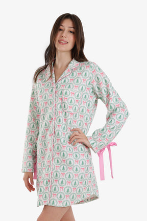Bow-Sleeve Night Shirt