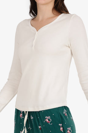 Wide-Neck Pyjama Set