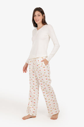 V-Neck Pyjama Set
