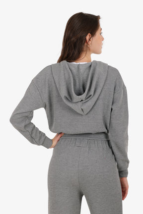 Hooded Ribbed Lounge Sweatshirt