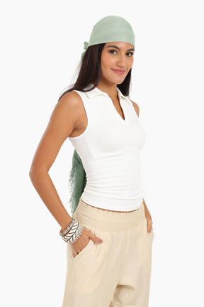 Seamless Polo Collar Top