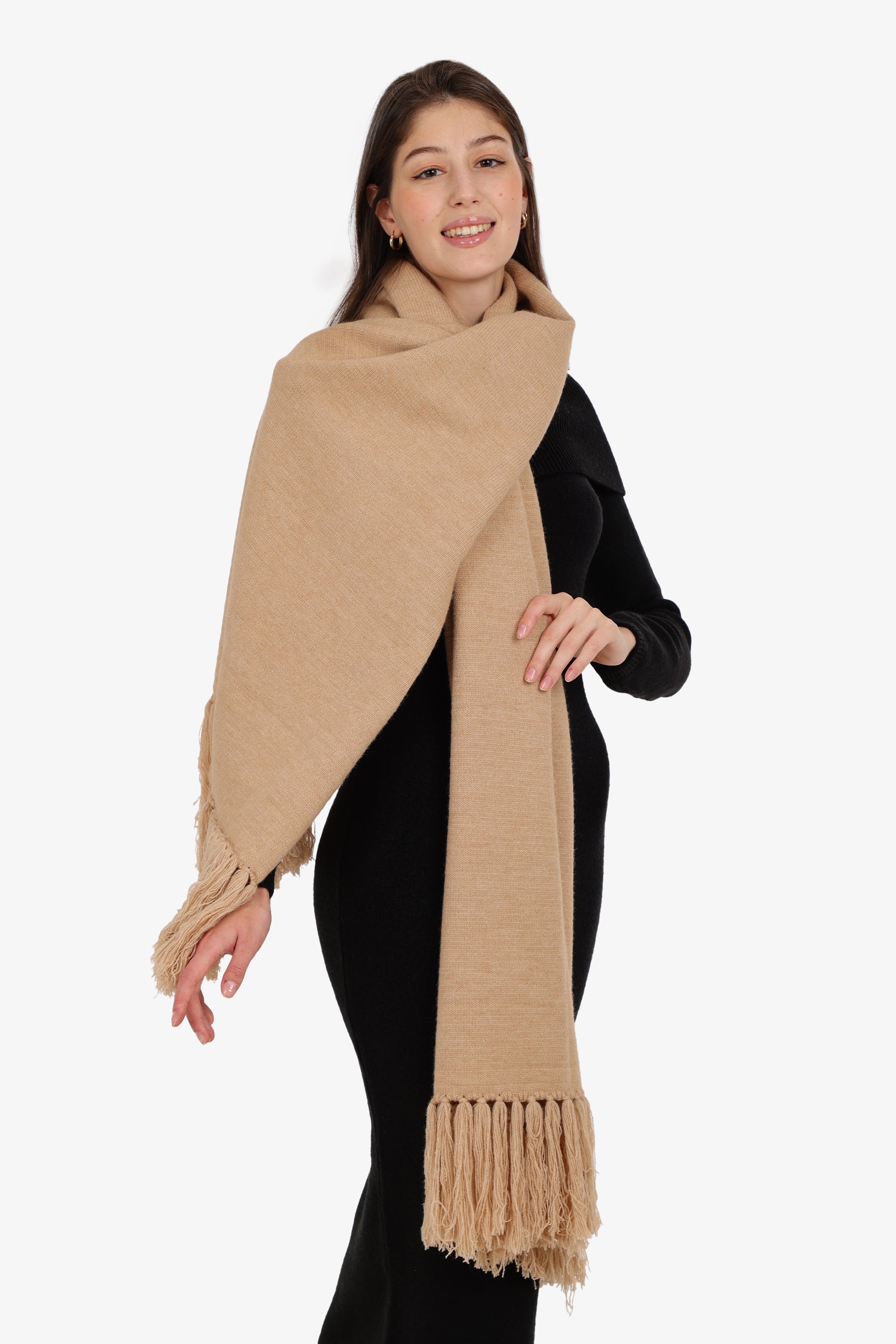 Fringed Rectangular Shawl