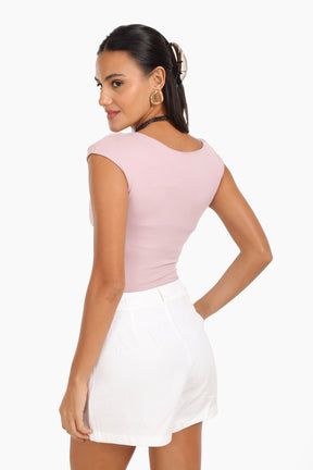 Boat Neck Slim Fit Top