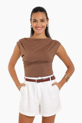 Boat Neck Slim Fit Top