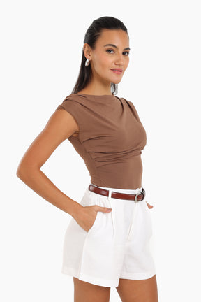 Boat Neck Slim Fit Top