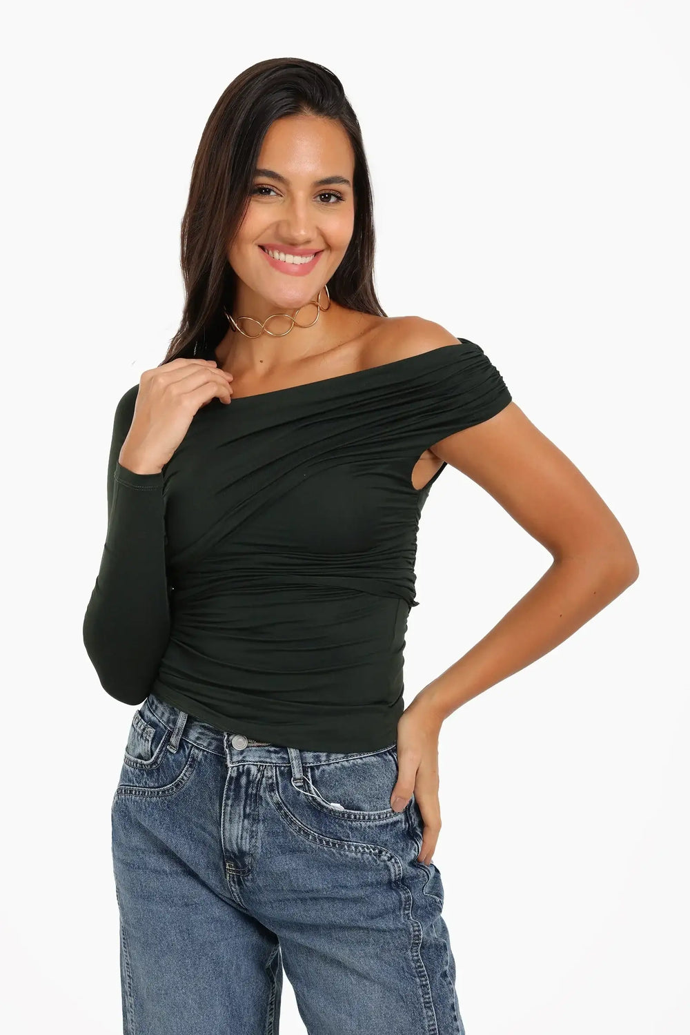 Rushed Off Shoulder Top