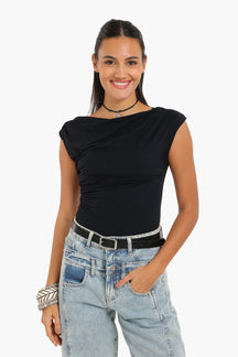 Boat Neck Slim Fit Top