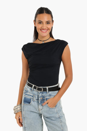 Boat Neck Slim Fit Top