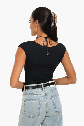 Boat Neck Slim Fit Top