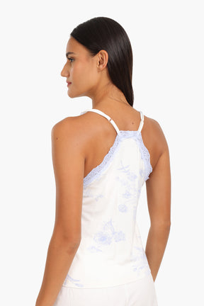 Lace Trimmed Pyjama Top