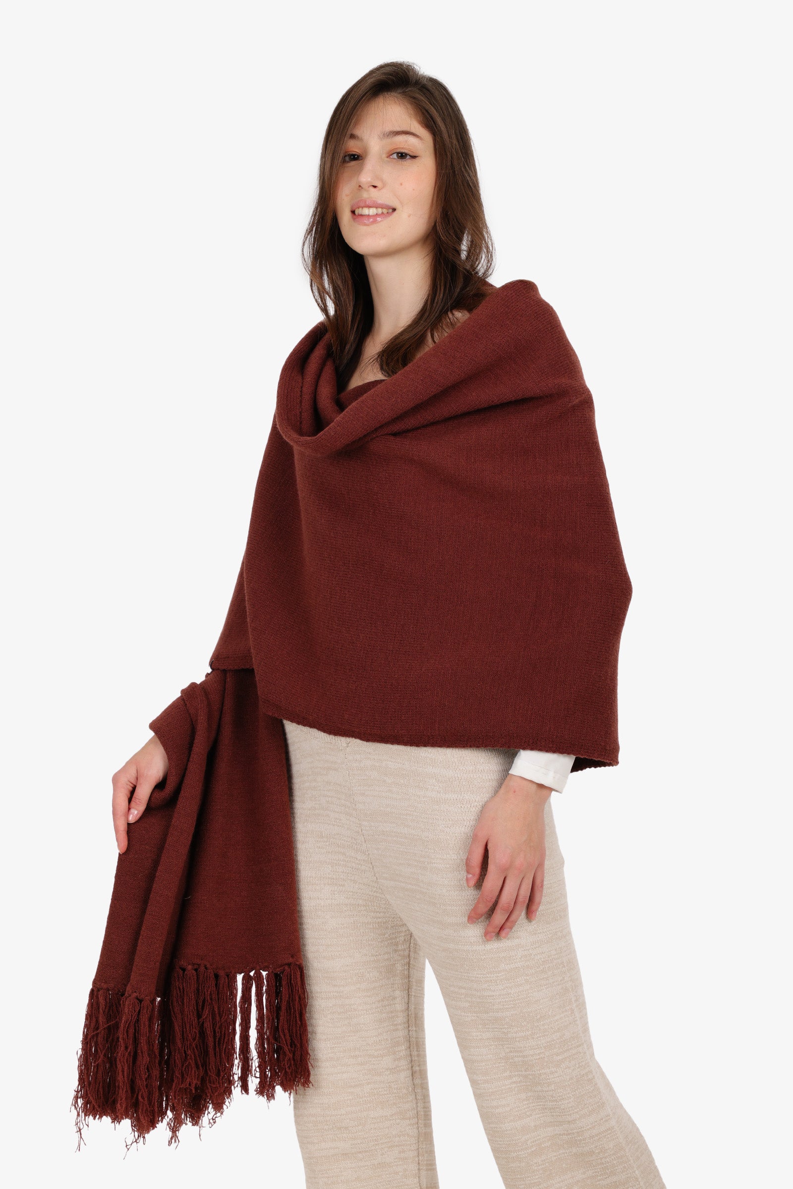 Fringed Rectangular Shawl