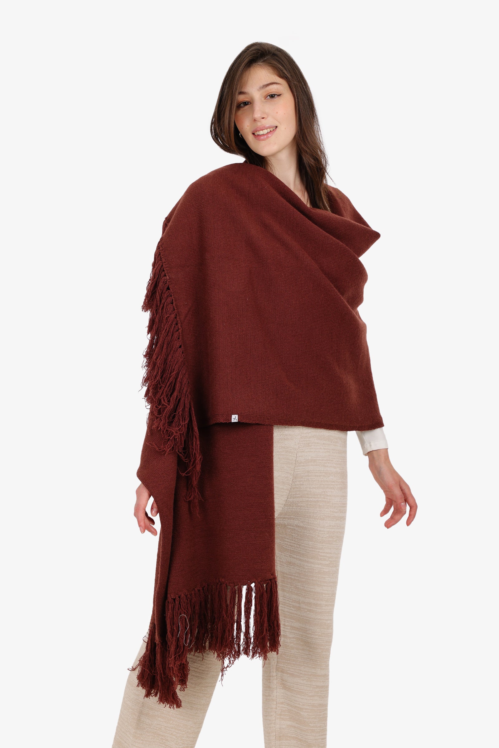 Fringed Rectangular Shawl