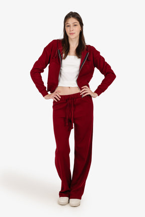 Hooded Ribbed Lounge Sweatshirt