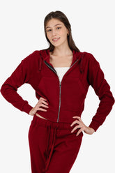 Hooded Ribbed Lounge Sweatshirt