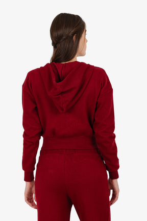 Hooded Ribbed Lounge Sweatshirt