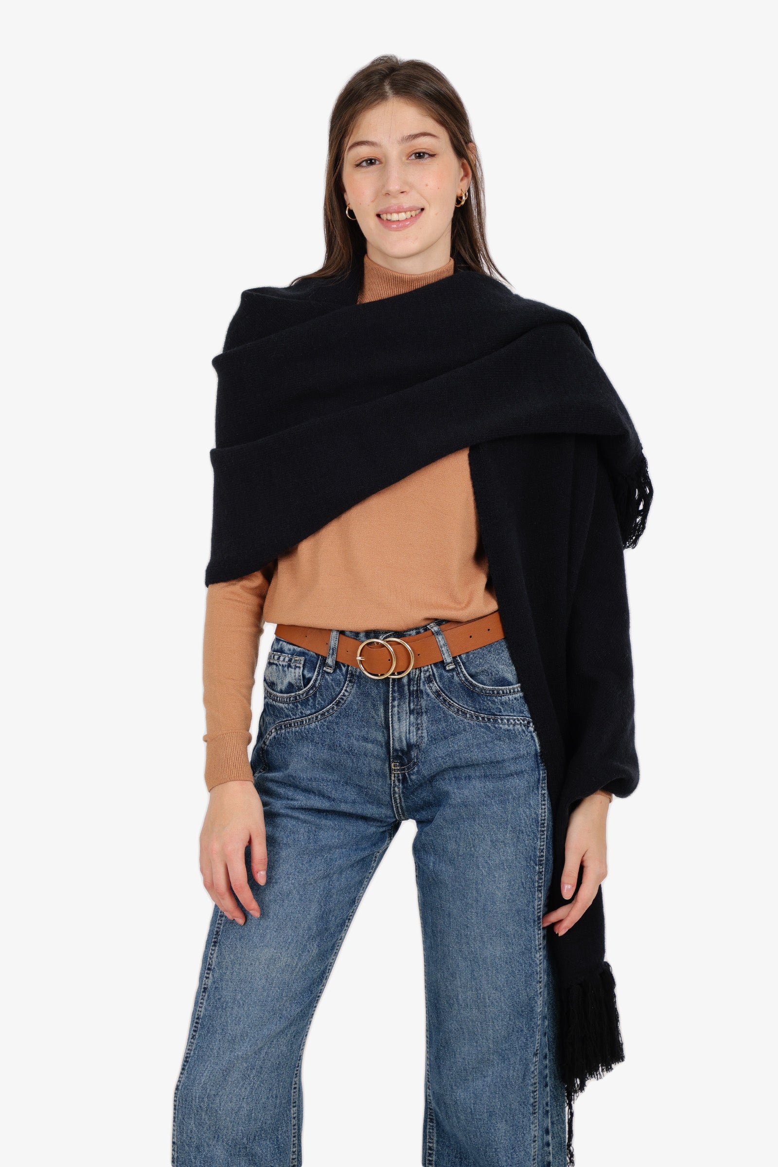 Fringed Rectangular Shawl