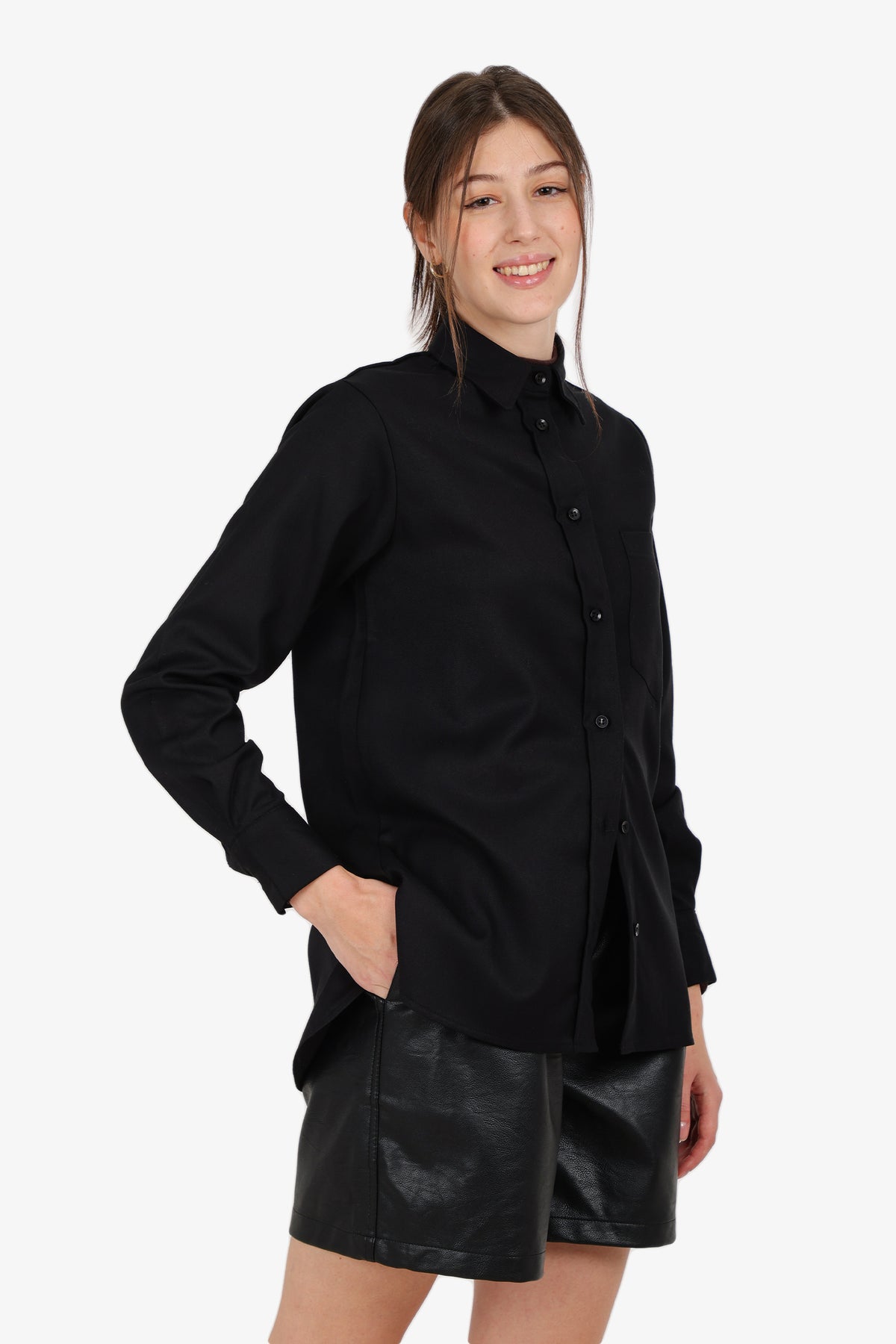 Relaxed High-Low Shirt