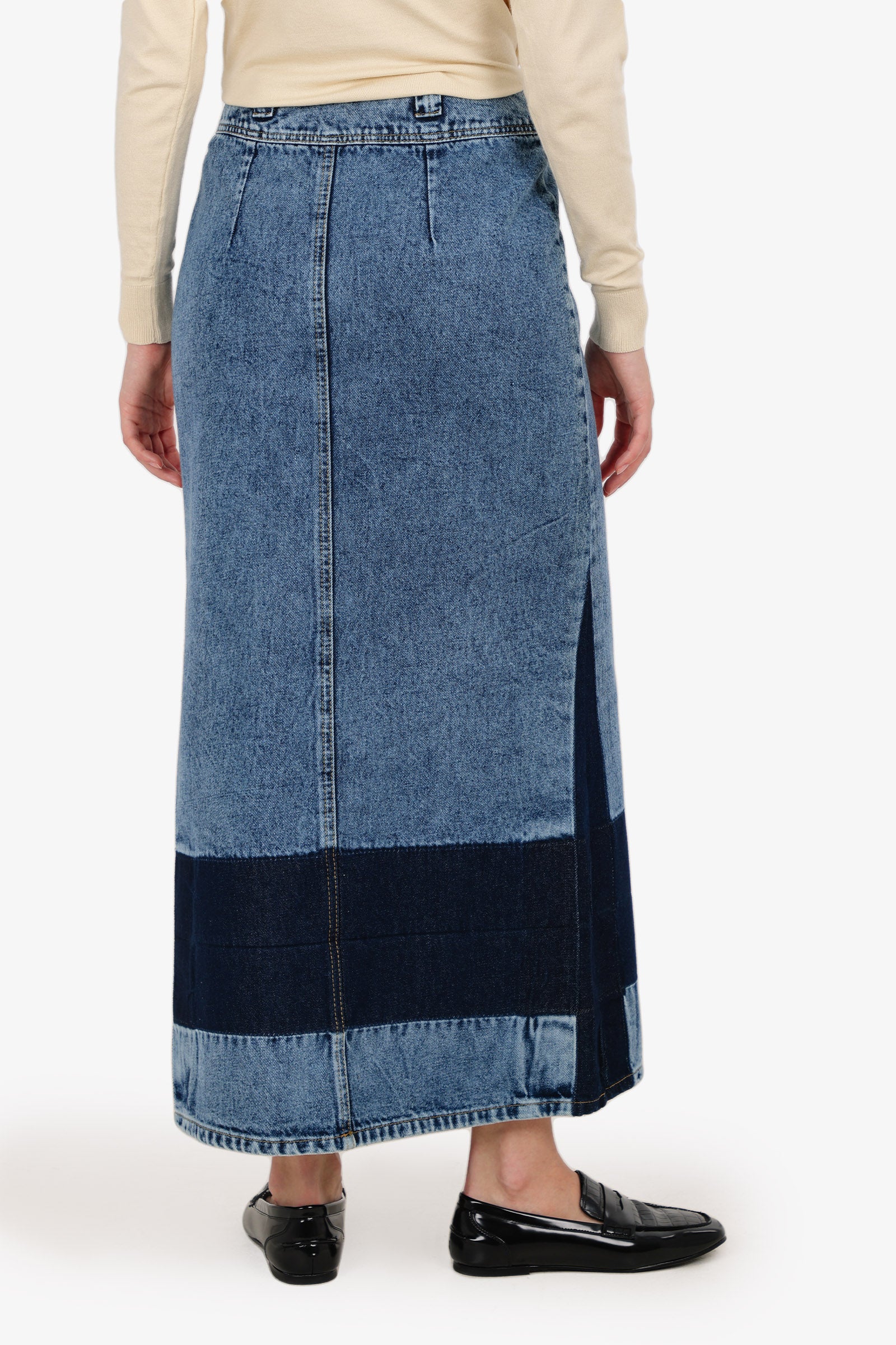 جيبة جينز بلونين