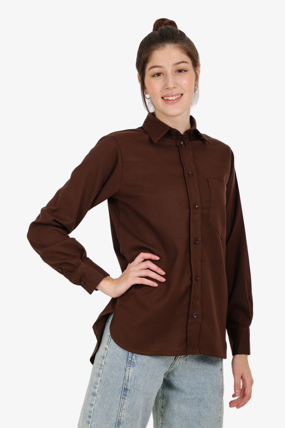 Relaxed High-Low Shirt