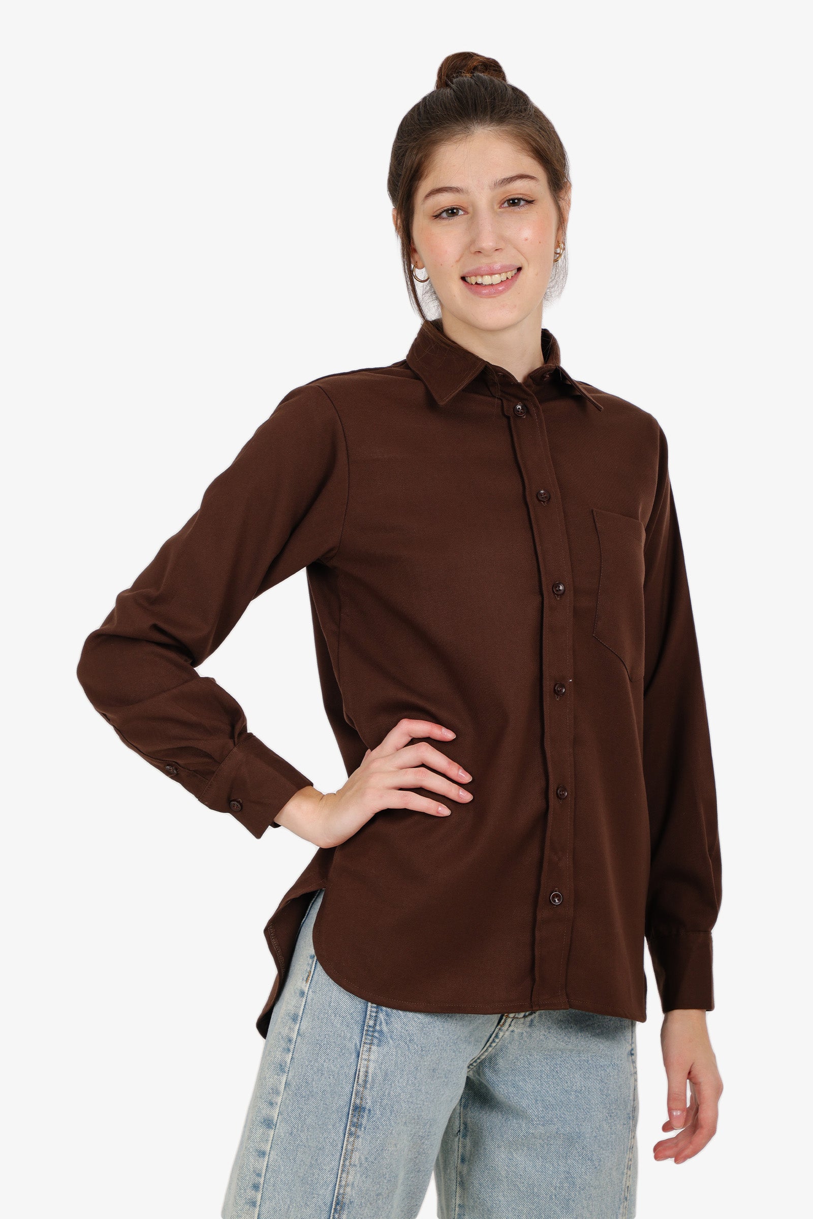 Relaxed High-Low Shirt