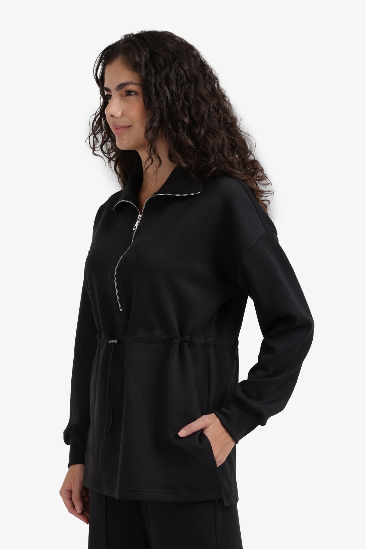 Half Zip-Up Lounge Sweatshirt