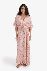 Printed Tie-Back Nightgown