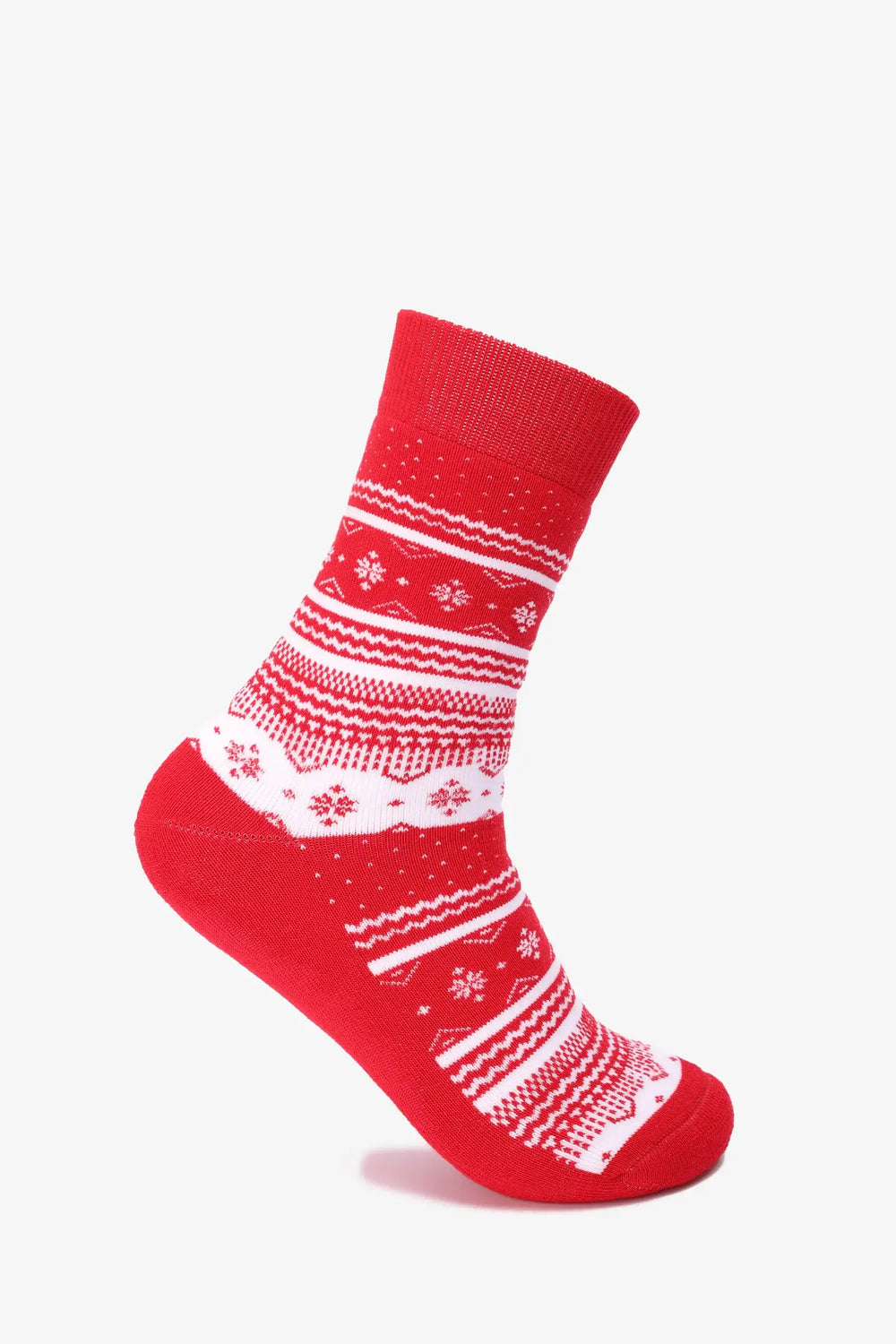 شرابات طويلة بنقشة الكريسماس