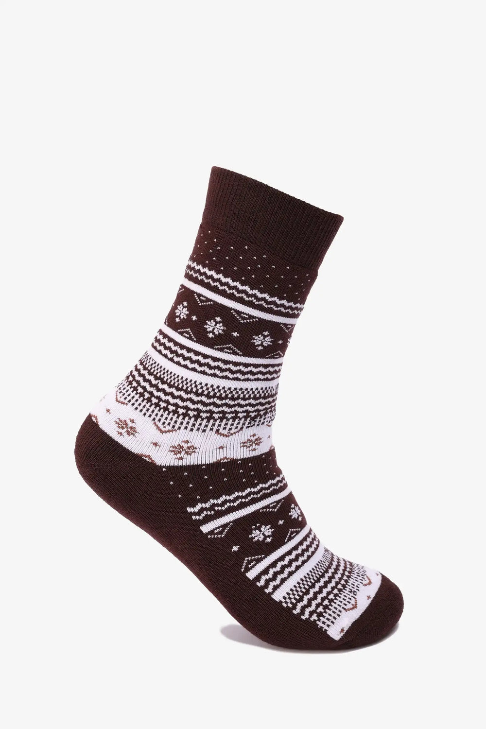 شرابات طويلة بنقشة الكريسماس