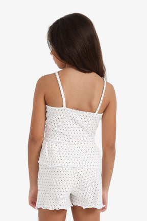 Girly Polka Dot Pyjama Set