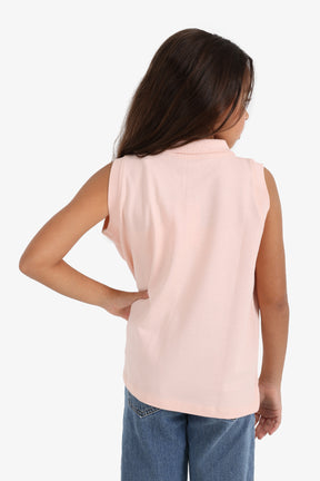 تيشرت بولو بناتي بدون أكمام