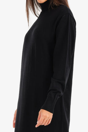 Knit Turtle Neck Midi Dress