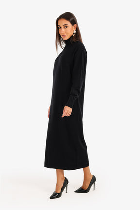 Knit Turtle Neck Midi Dress