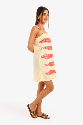 Fish Print Beach Dress