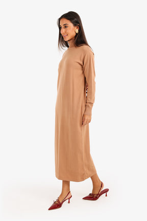 Knit Turtle Neck Midi Dress