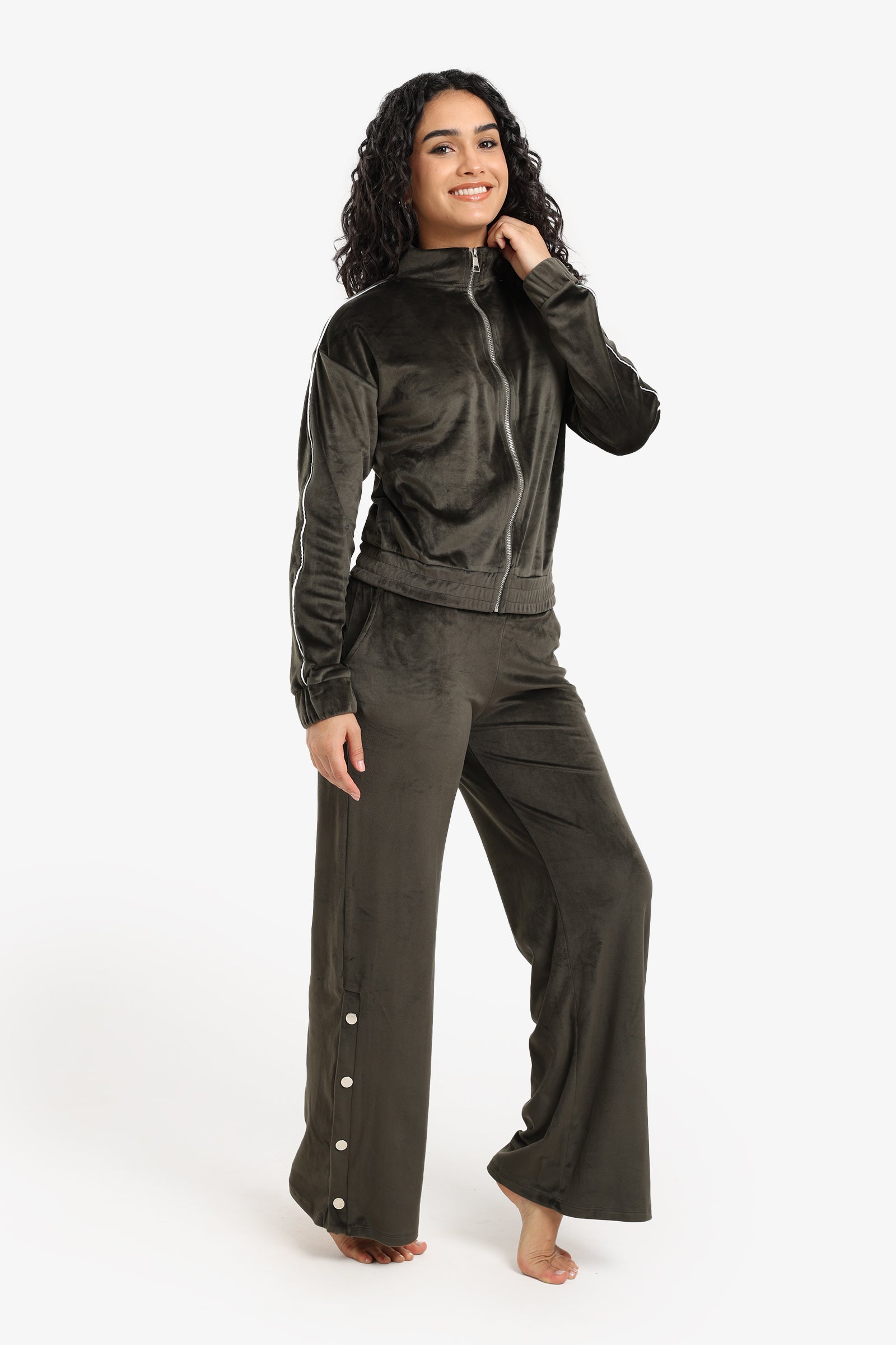 Velvet Straight-Cut Pyjama Set