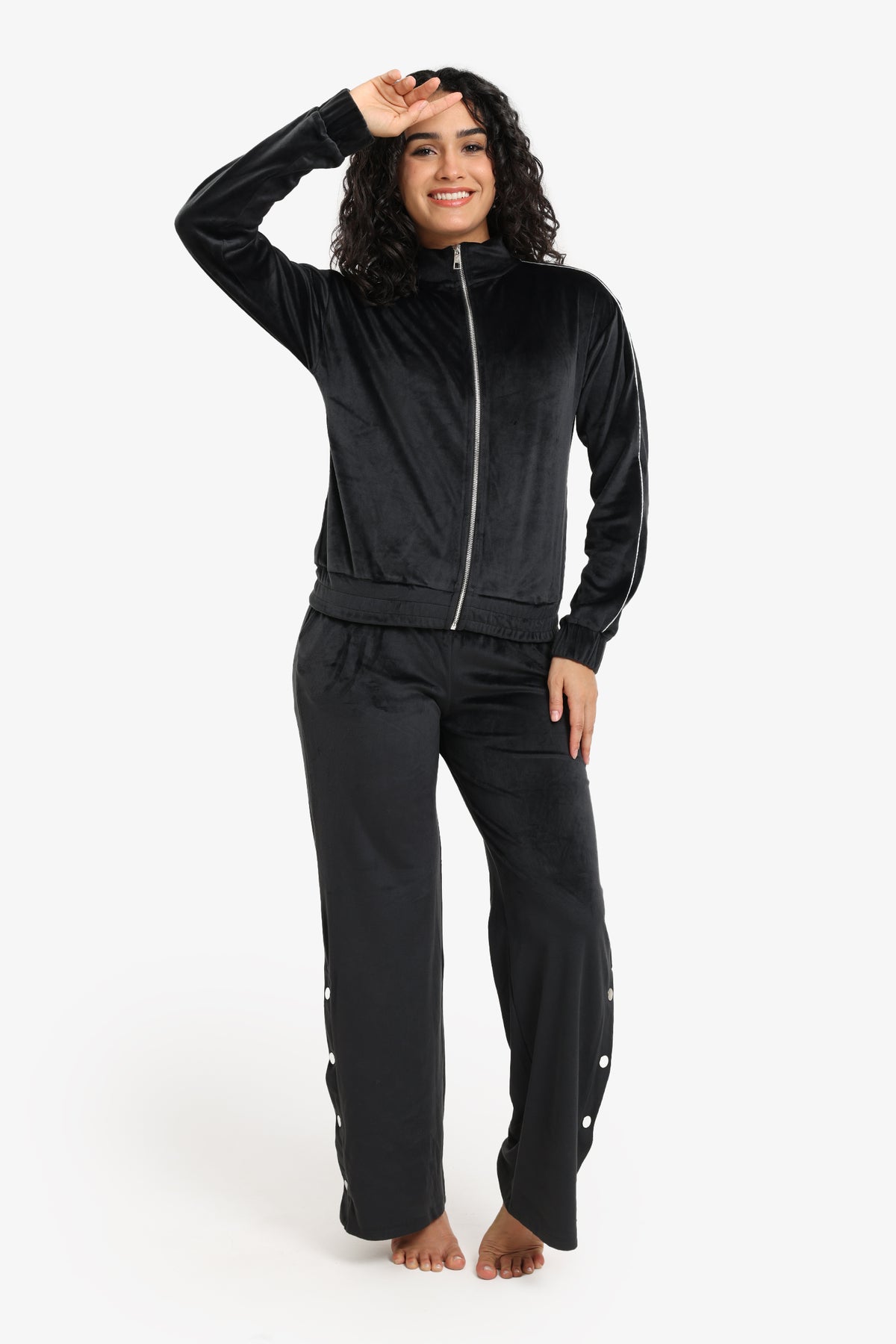 Velvet Straight-Cut Pyjama Set