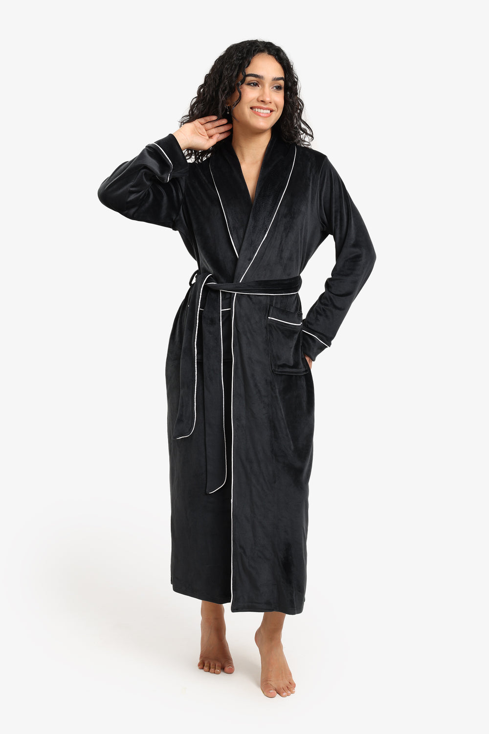 Velvet Relaxed Midi Robe