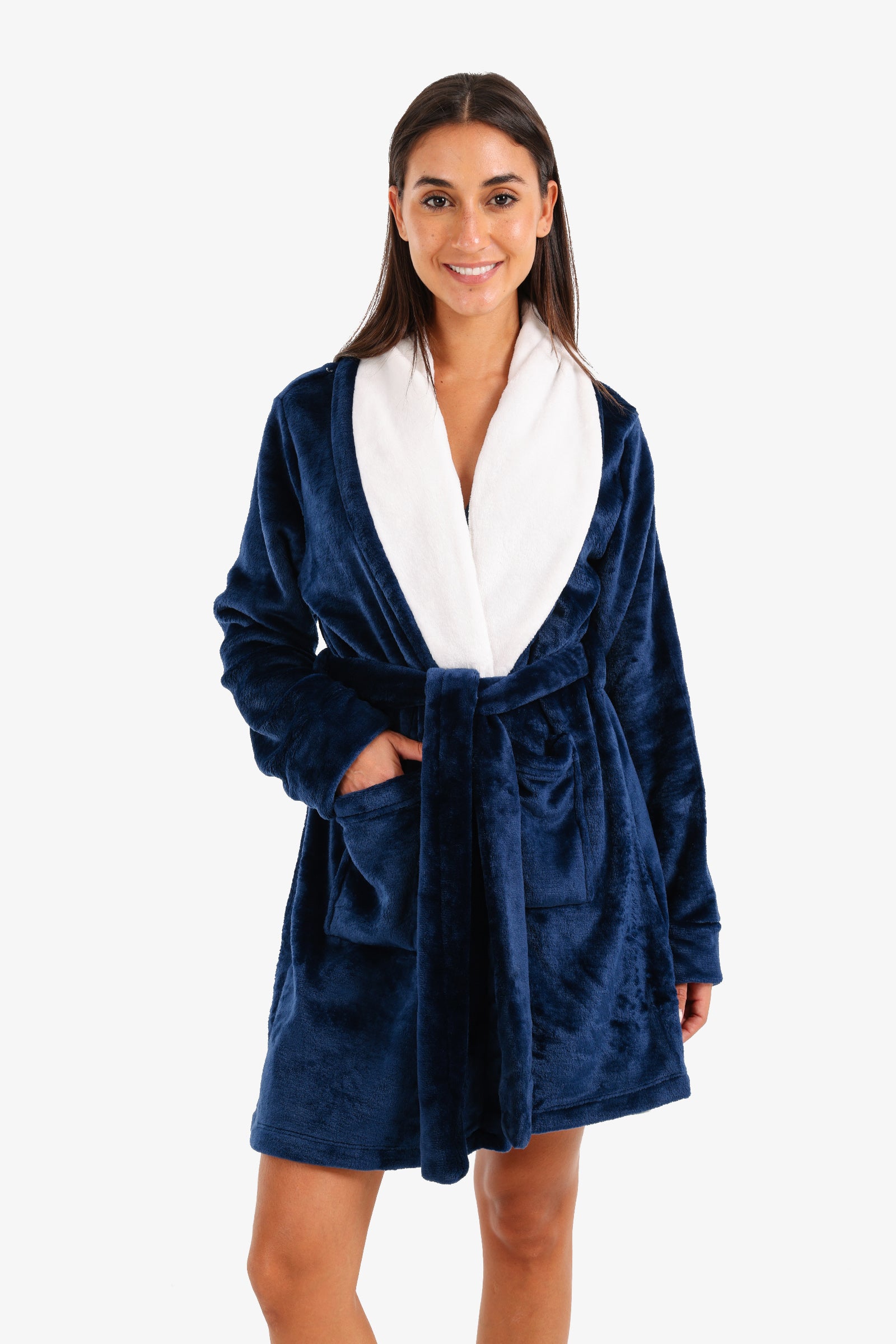 Velvet Padded Robe with Belt