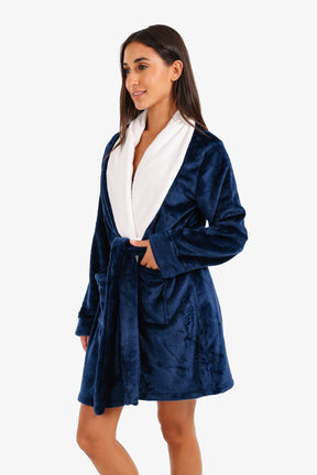 Velvet Padded Robe with Belt